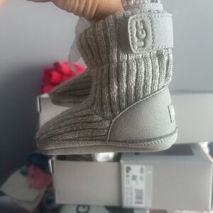 Cozy Gray Baby Booties